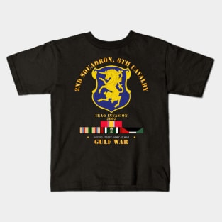 2nd Sqdrn - 6th Cav Gulf War w SVC Kids T-Shirt